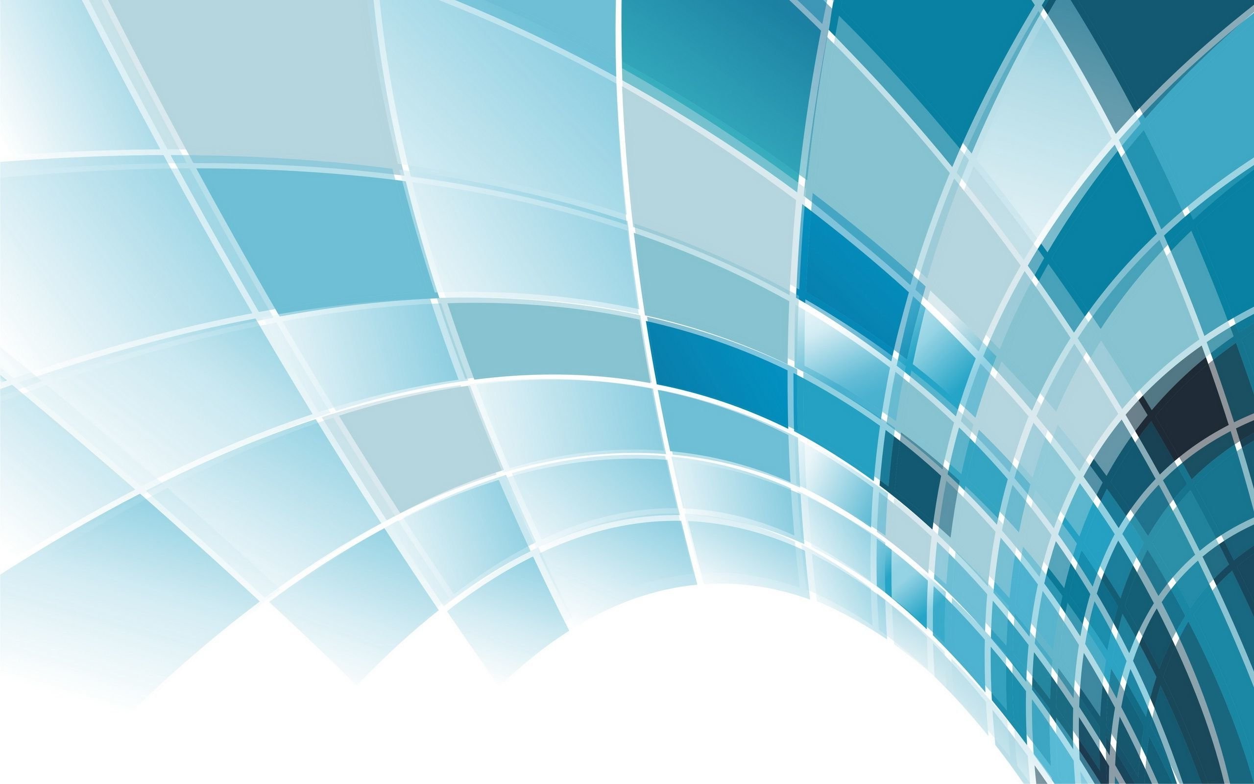 Digital Art Cgi Minimalism Blue Abstract Square Lines White Wallpaper