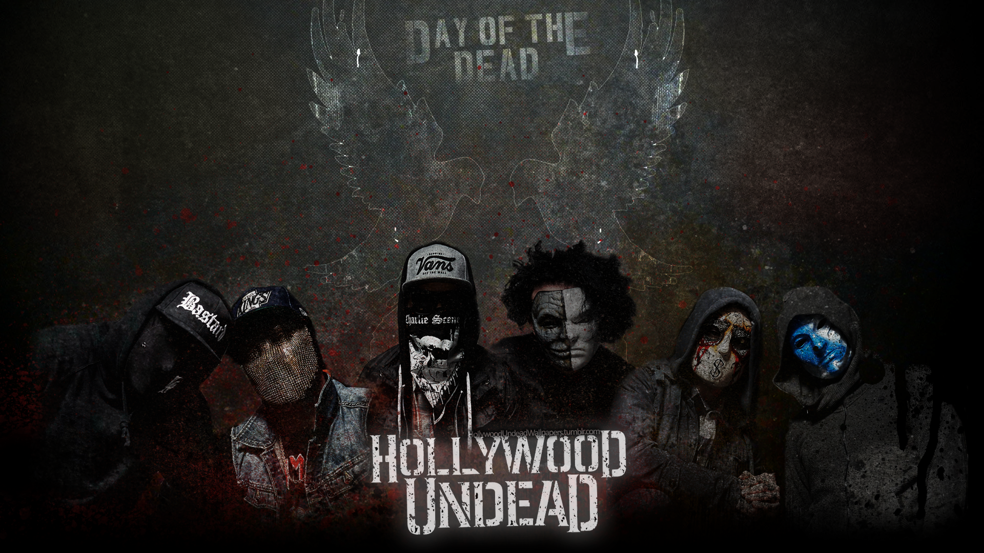 Hollywood Undead   Day of the Dead WP NEW MASKS by emirulug on