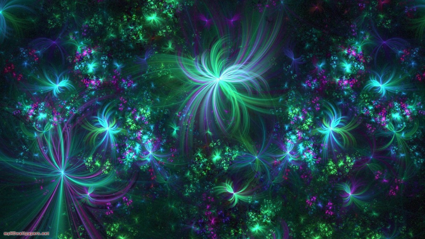 Amazing Green Violet Flowers Desktop Wallpaper HD