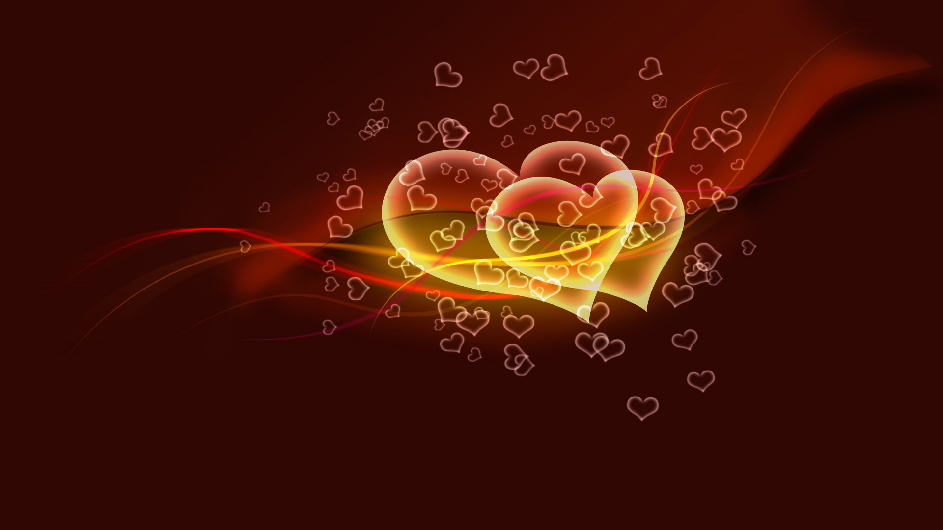 HD Wallpaper Anime Desktop Flying Hearts