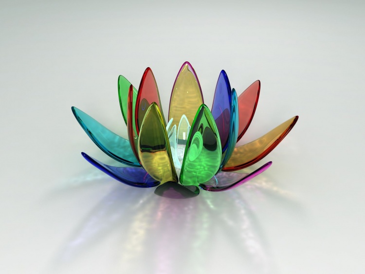 3D Colorful Glass Flower Wallpaper Free 3D Colorful Glass Flower