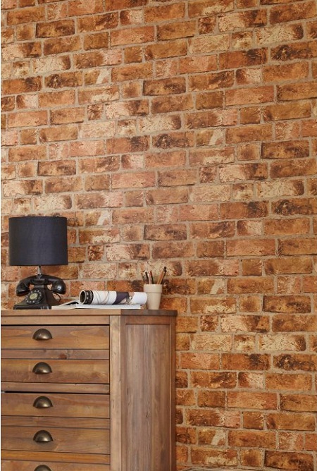 wallpaper that looks like brick ideas 2016   Textured Brick Wallpaper 450x668