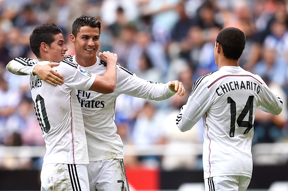 Chicharito Real Madrid Ronaldo James