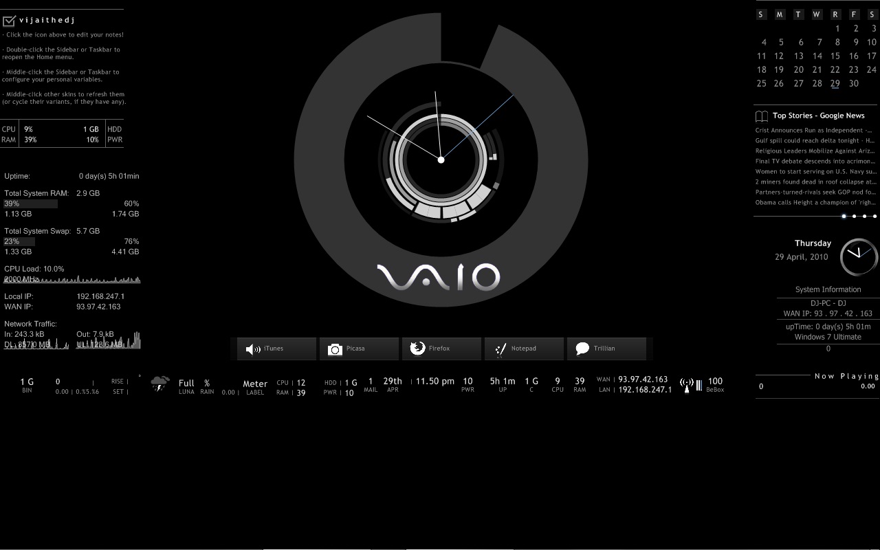 Free download black vaio by vijtheone on [1280x800] for your Desktop