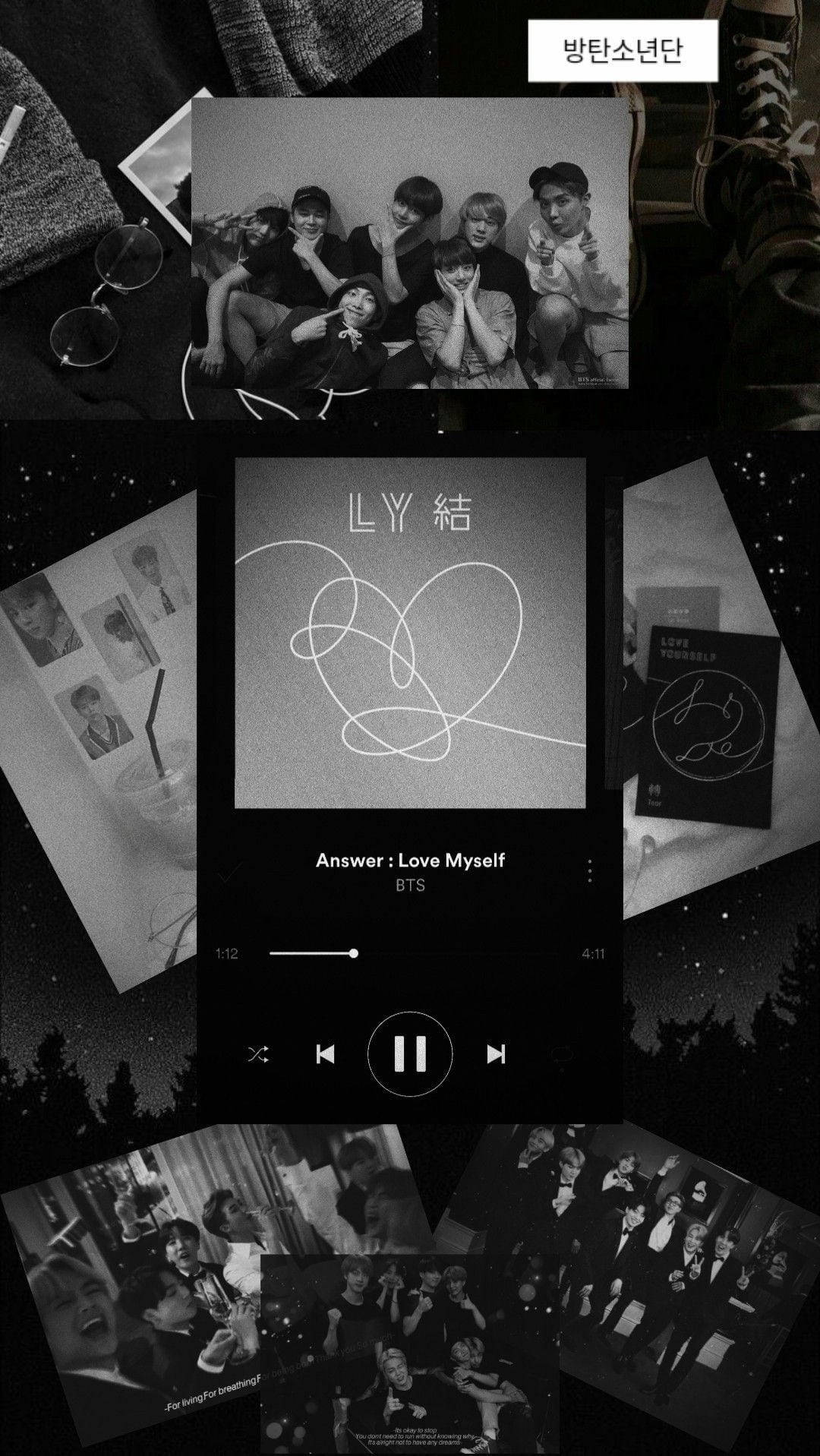Bts Black Aesthetic Wallpaper