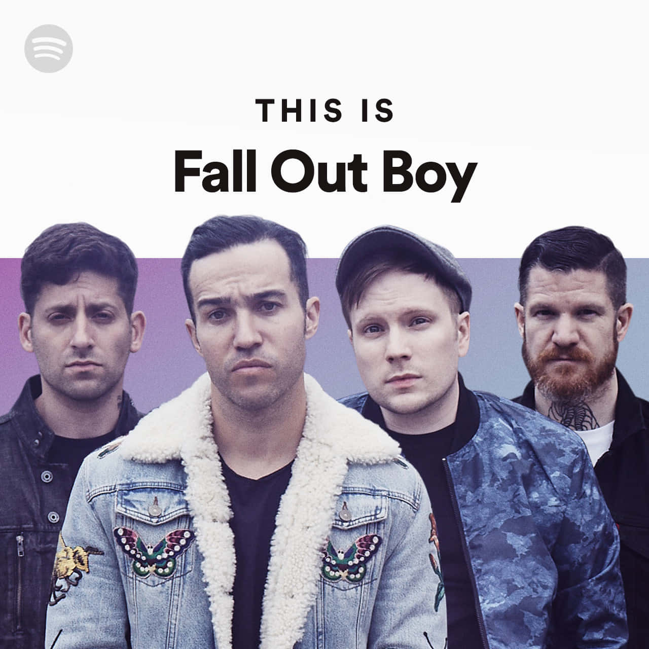 Promotional image of the band Fall Out Boy for their Spotify playlist