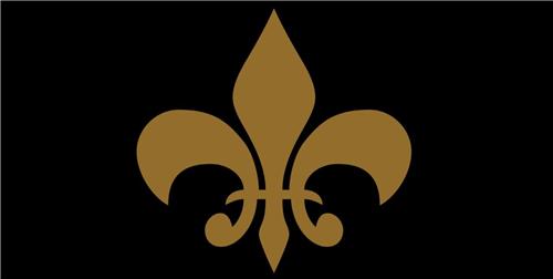 Gold Fleur De Lis Black Background License Plate New Orleans Saints