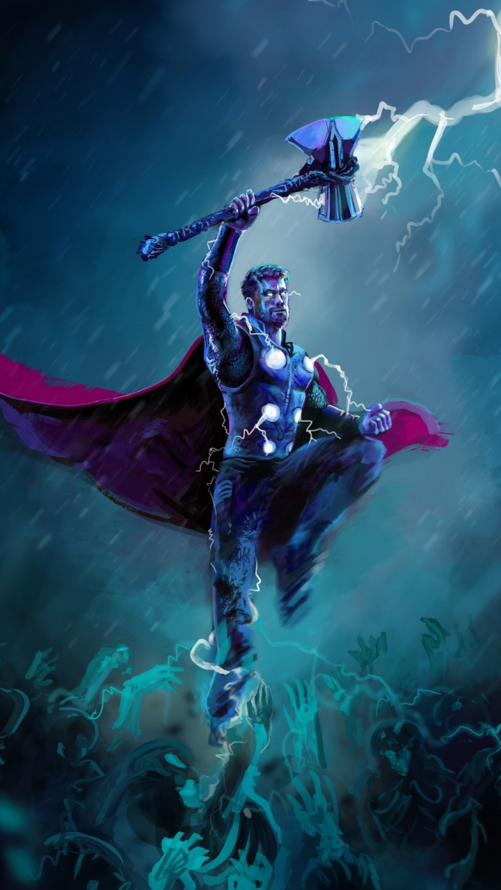 Wallpaper Thor Thunder Storm Artwork Samsung