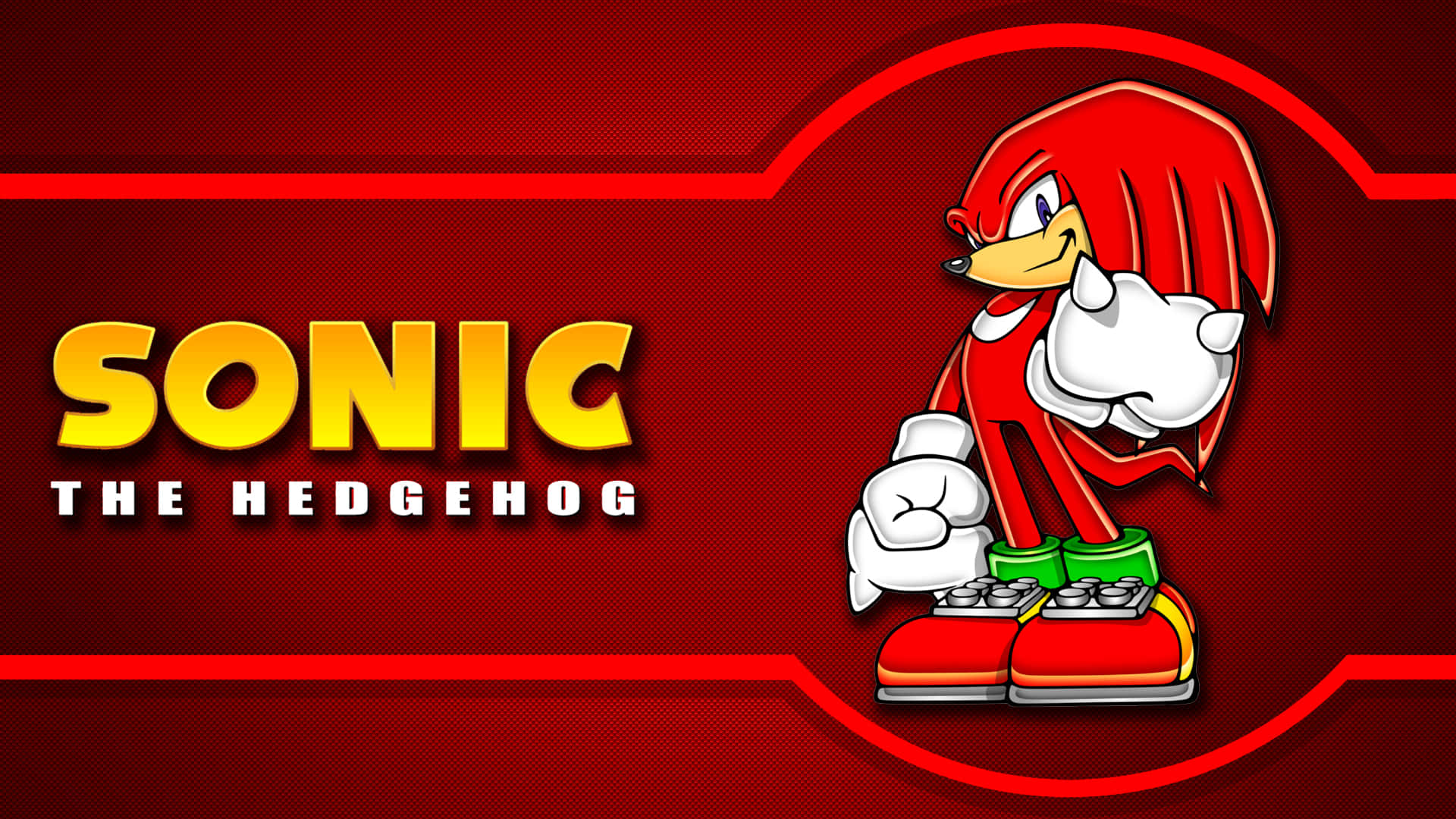 Knuckles The Echidna Ready For Action Wallpaper