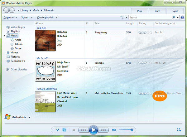 Media Player Wmp12 Library Background Image In Windows Askvg