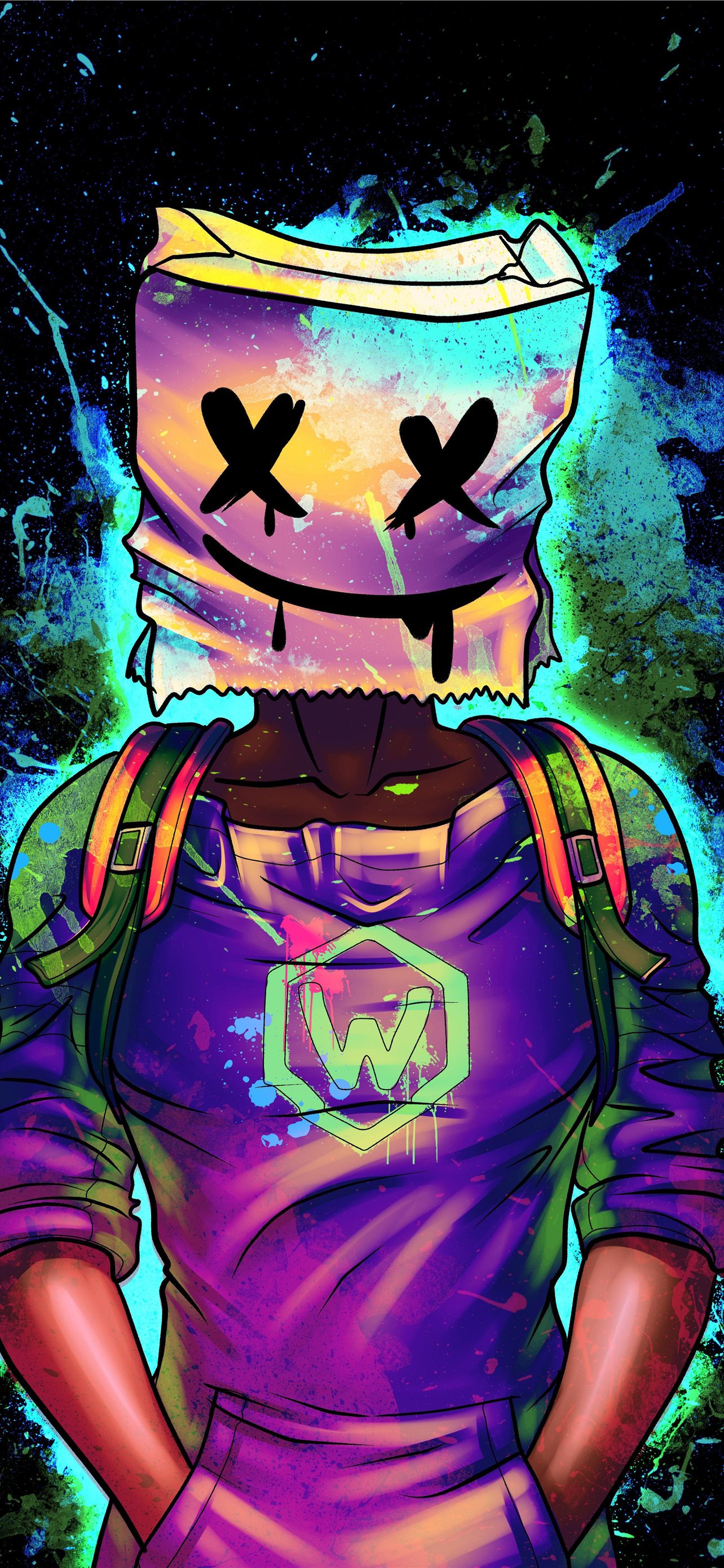 Marshmello Skin Fortnite iPhone Wallpaper