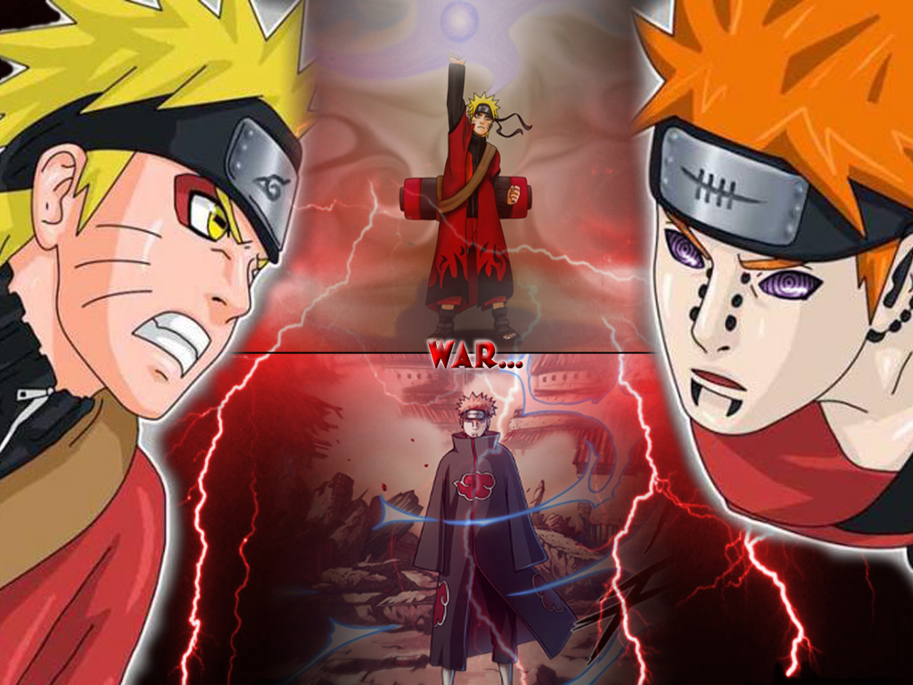 Naruto VS Pain Akatsuki   Manga Wallpaper   Wallpapers Movies and