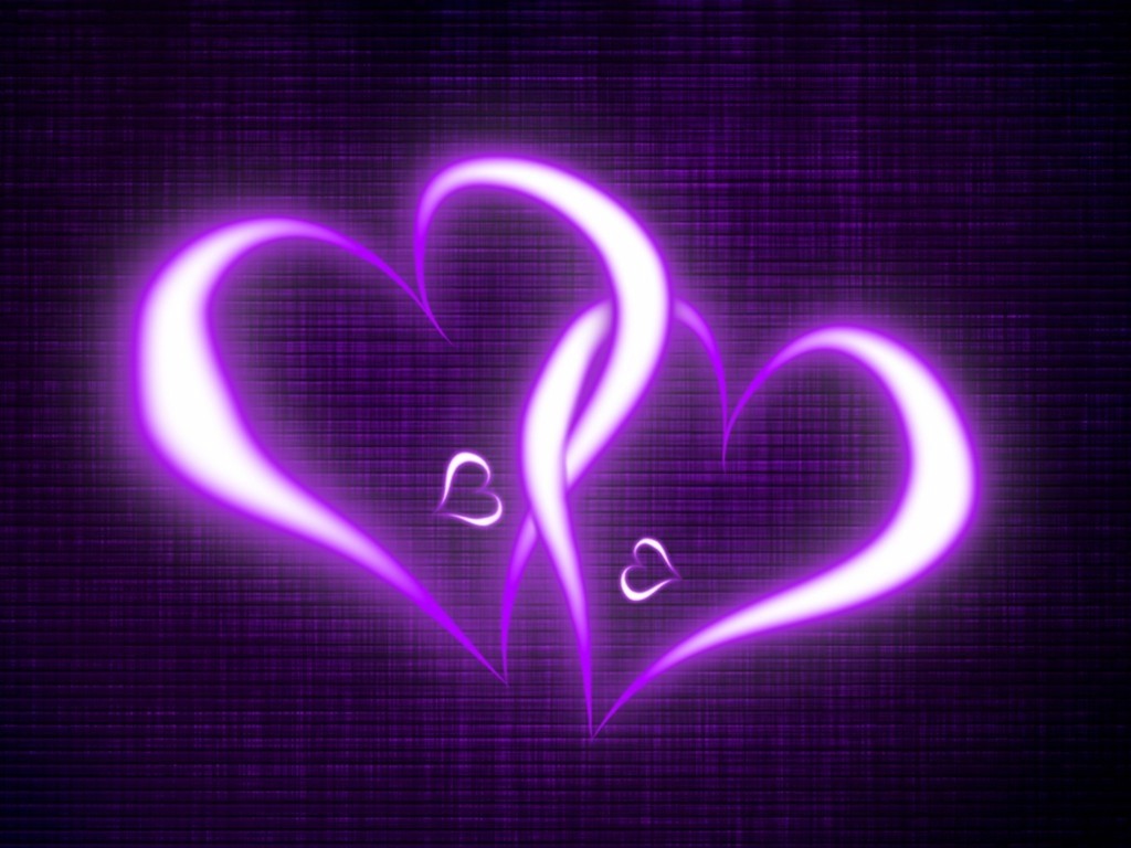Purple Hearts Puter Background