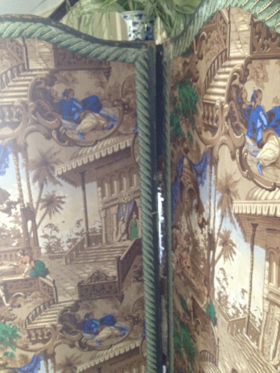 French Six Panel Wallpaper Screen For Sale At 1stdibs