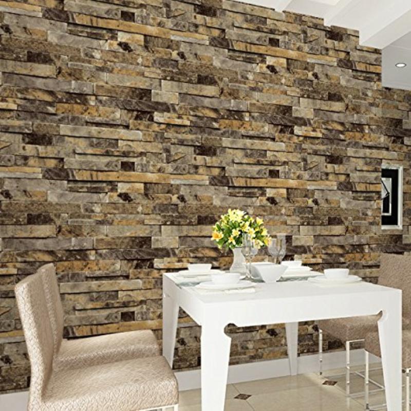 Faux Brick Stone Textured Wallpaper 05310m Roll Multi 3D Brick