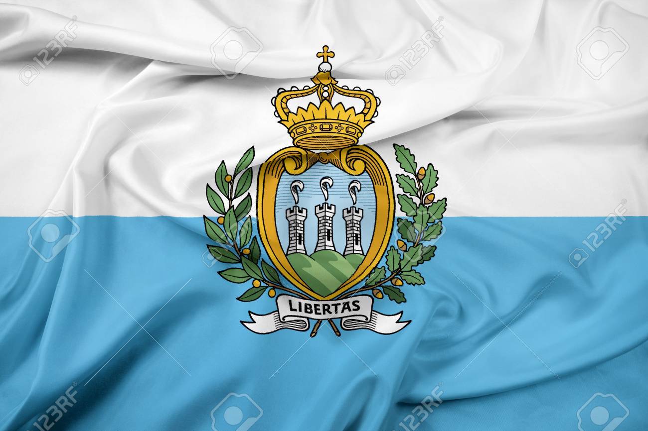 Waving San Marino Flag Stock Photo Picture And Royalty Image