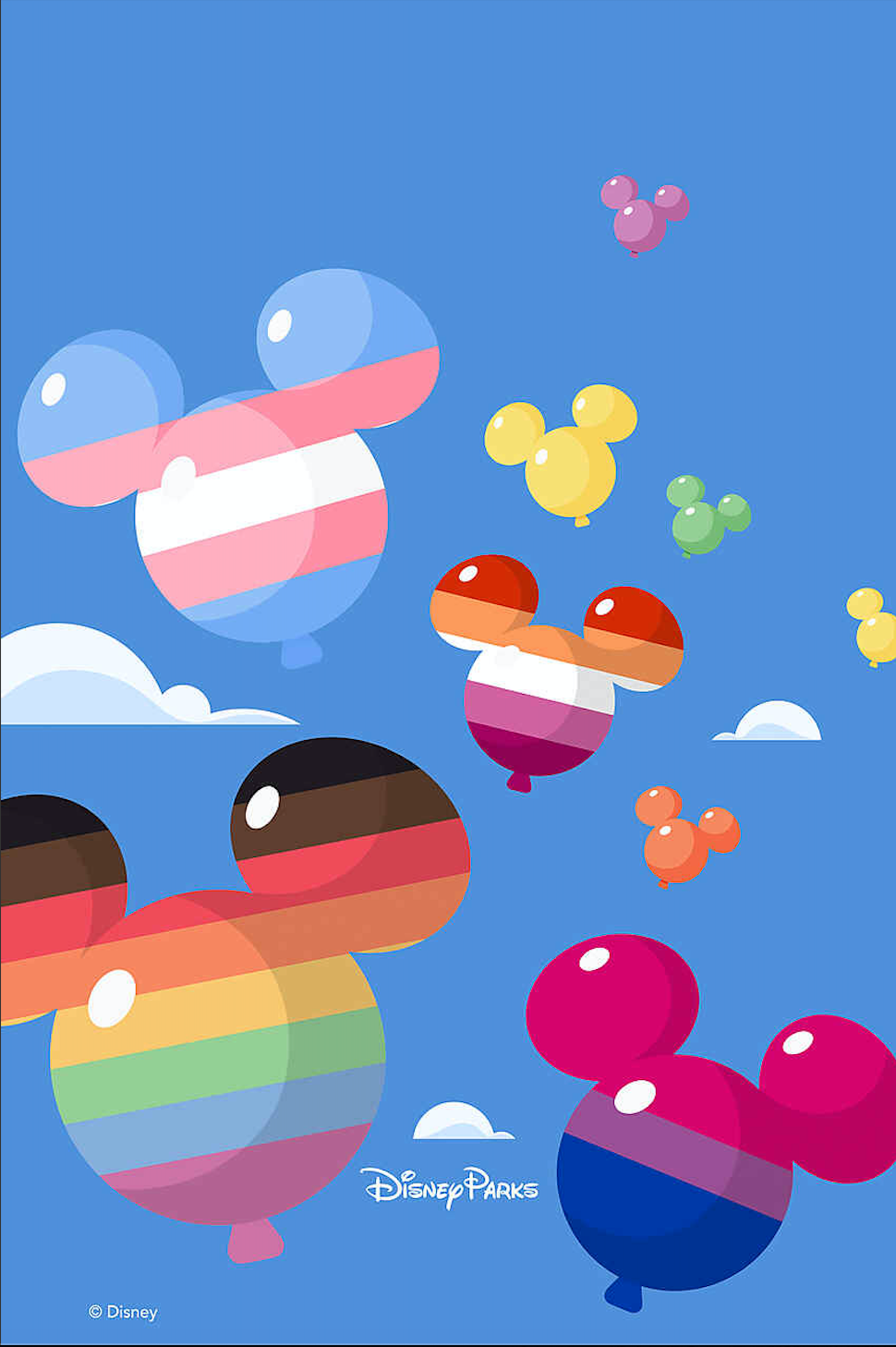 Pride Flag Mickey Balloon Wallpaper