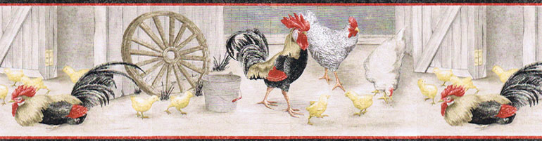 New Blonder Gypsy Rooster Wallpaper Border Bunda Daffa