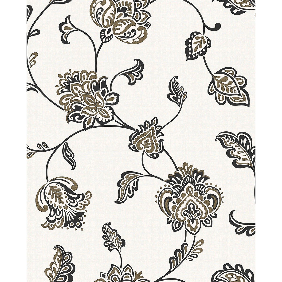 Free Download Brand Fine Decor Glamour Floral Trail Creamblackgold