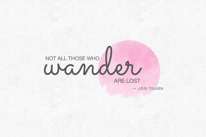 Curly Made Quote Wallpaper Not All Those Who Wander Are Lost