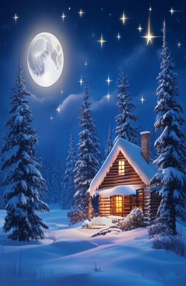 Winter Night Scenes Wallpaper