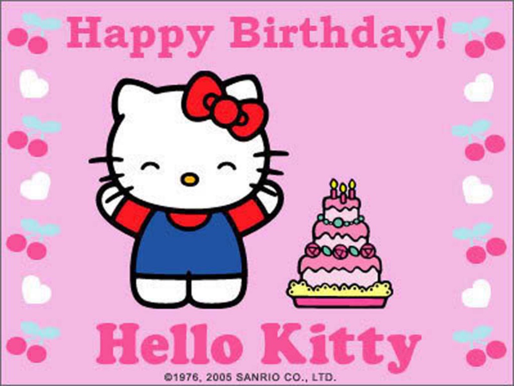 [73+] Hello Kitty Birthday Wallpaper
