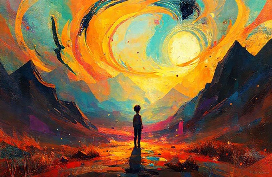 Abostrak Alone Boy Wallpaper
