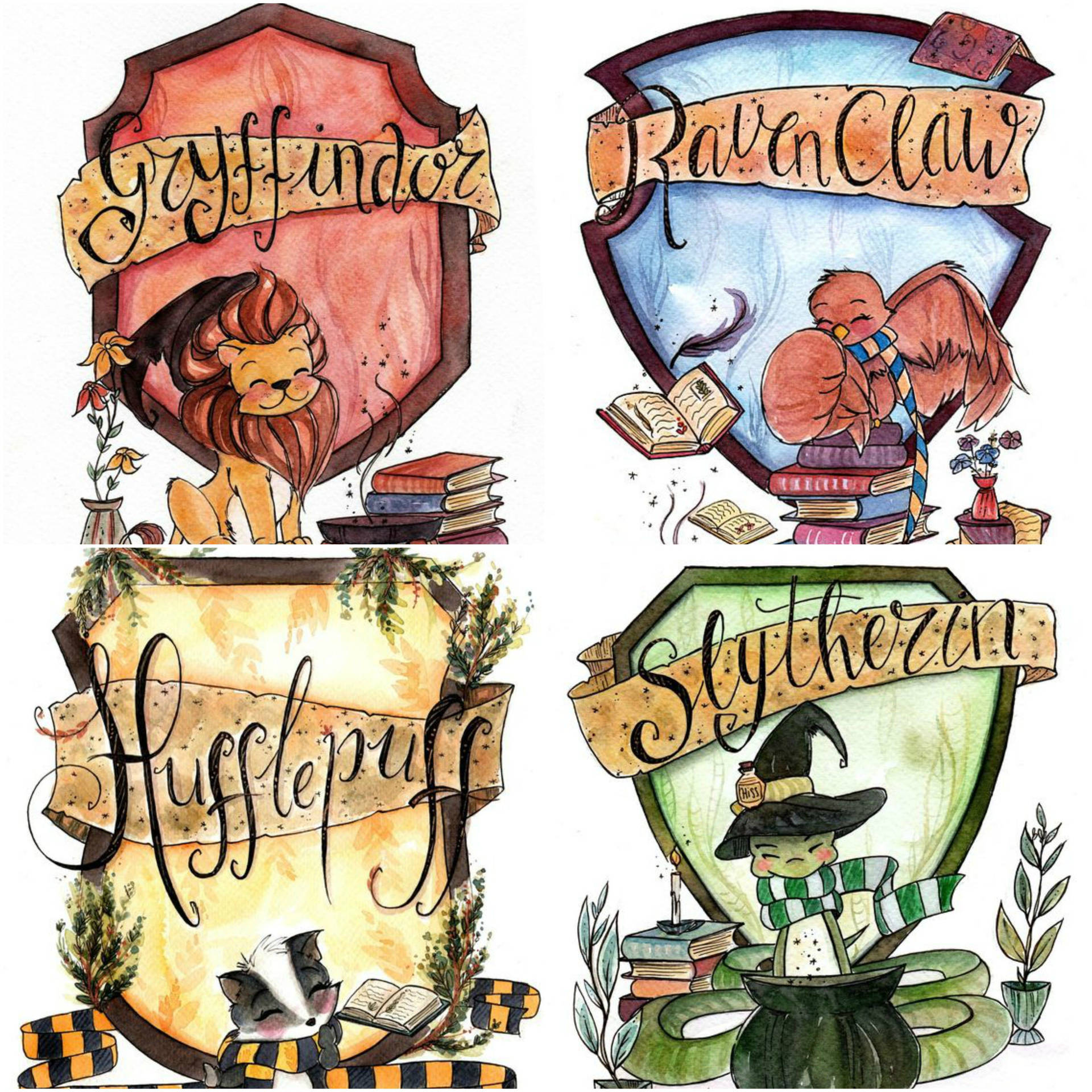 Harry Potter Houses Wallpaper