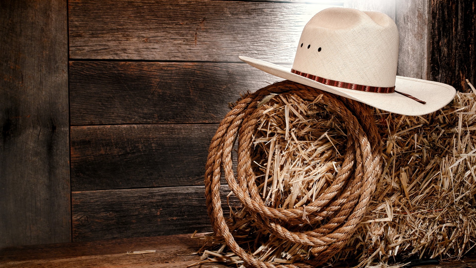 Wallpaper hay rope hat Cowboy hat