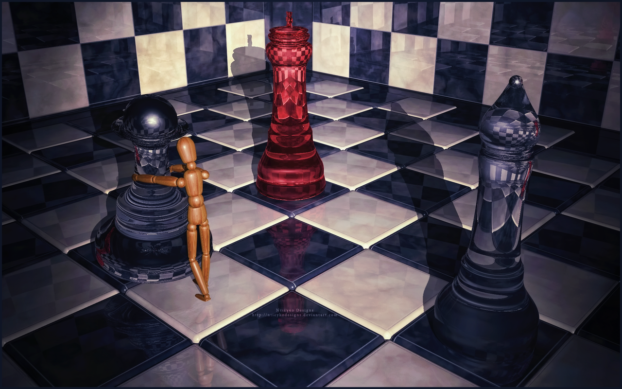 3d Chess Wallpaper By Ntieyko