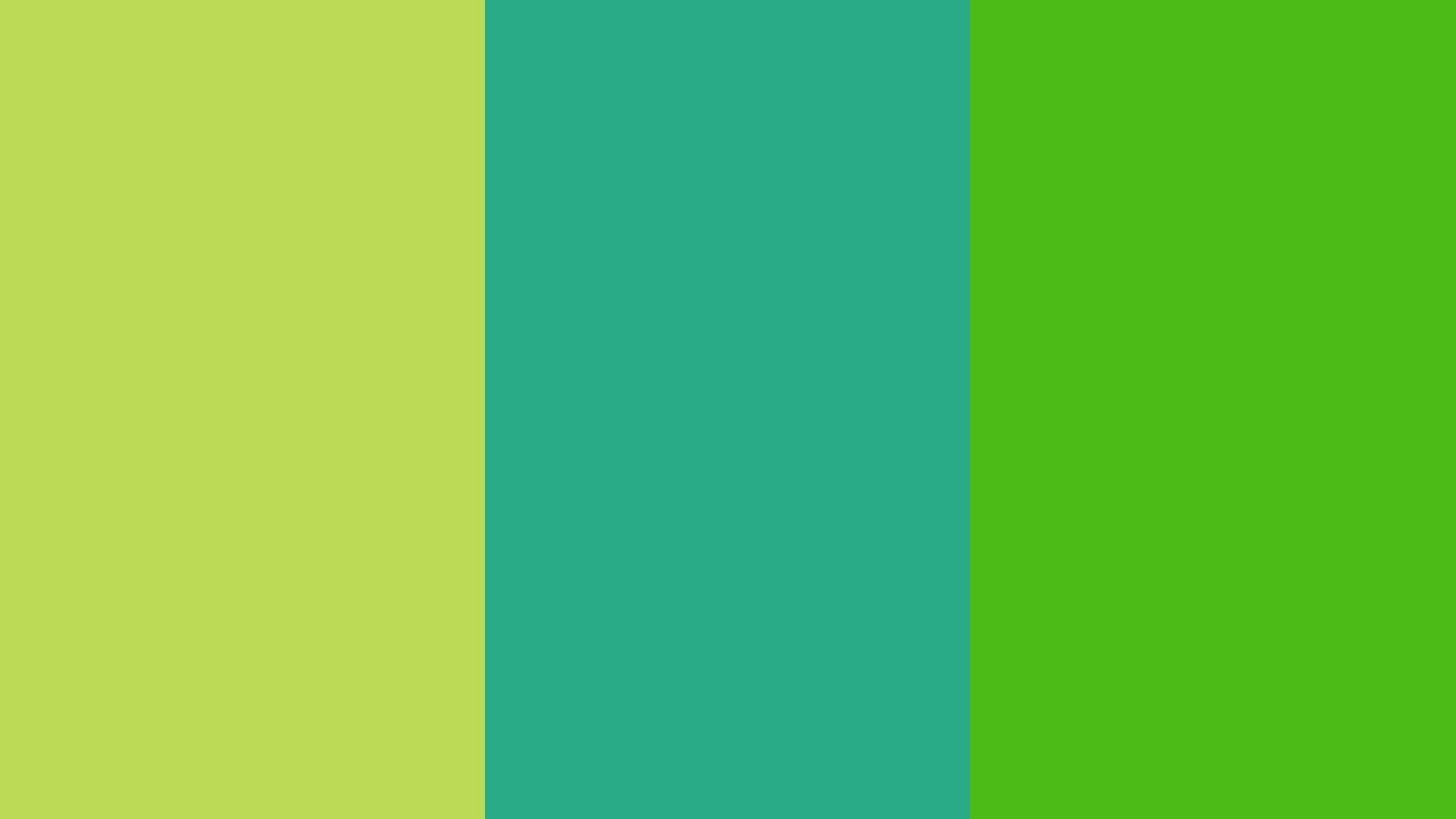 Free 1366x768 resolution June Bud Jungle Green and Kelly Green solid