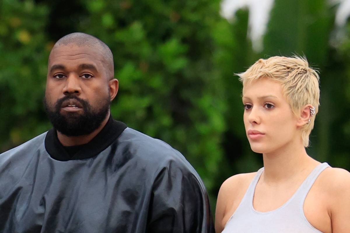 Kanye West and Bianca Censori walking together