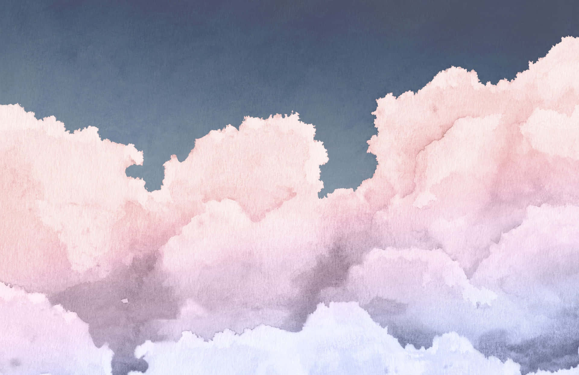 Pink And Blue Clouds Wallpaper