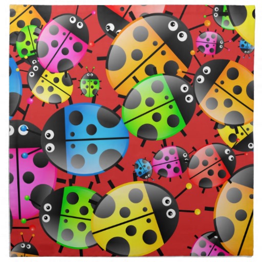 Colourful Cute Cartoon Ladybug Wallpaper Dog Food Bowl From