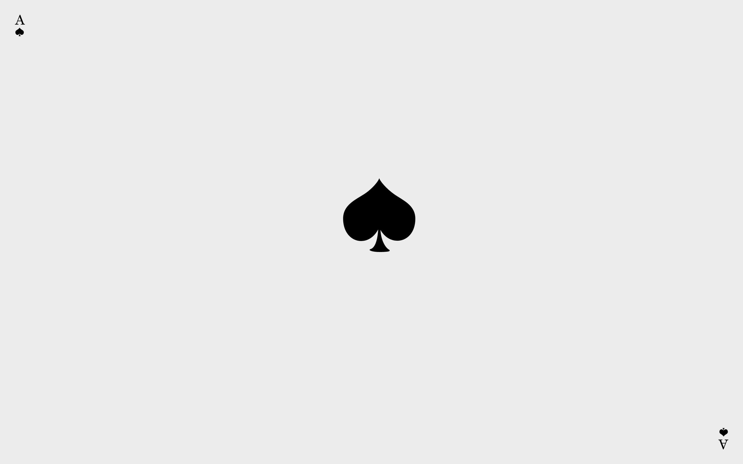 Ace Of Spades By Michael Burrows Simple Desktops