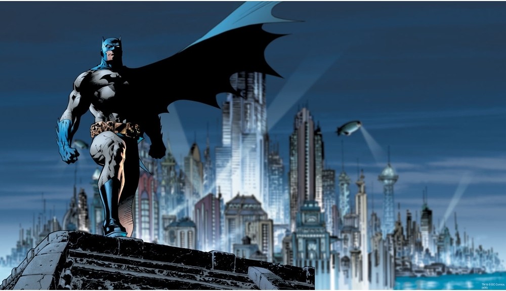 Details about New XL BATMAN PREPASTED WALLPAPER MURAL   DC Comics Bat