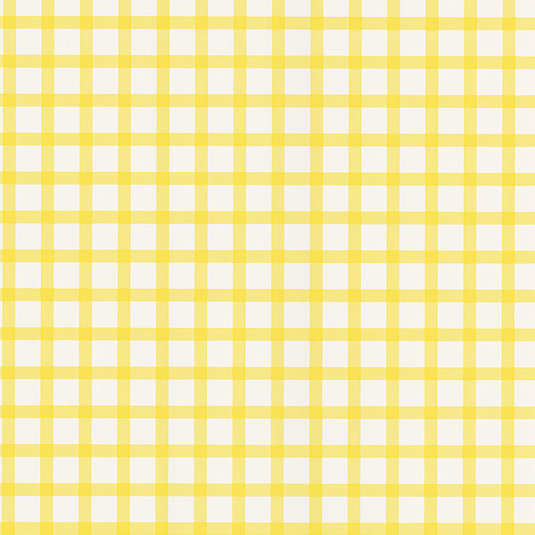 Ng63847 Yellow Checkered Pattern Gingham Brewster Wallpaper