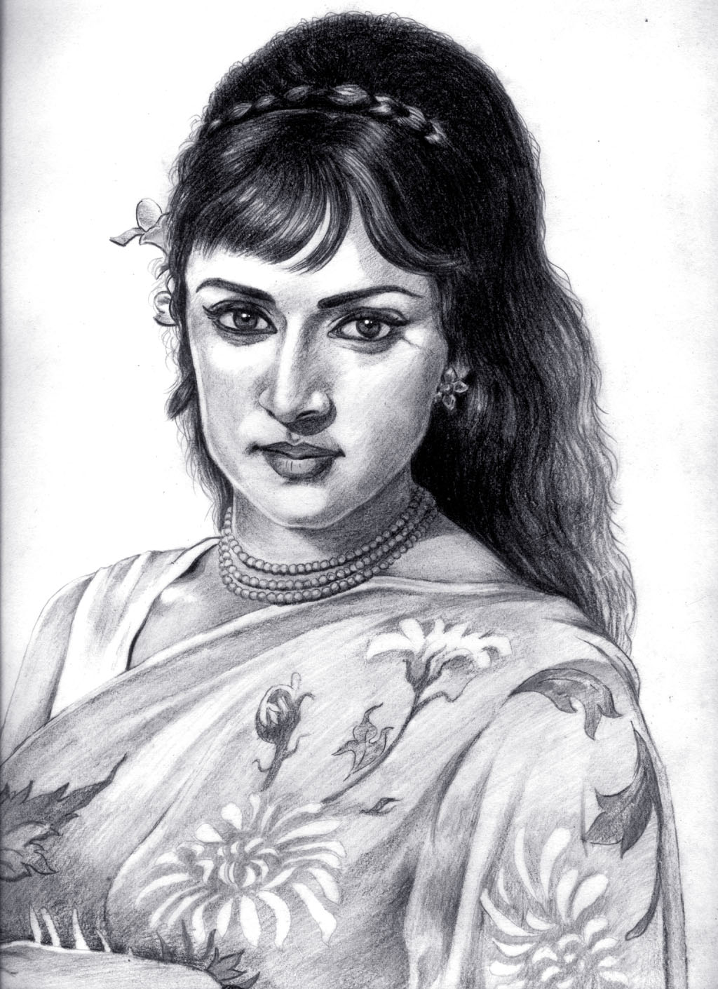 pencil sketch model