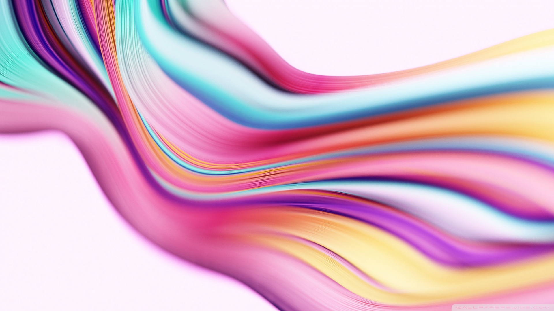 Colorful Abstract Wave White Background Design Ultra HD Desktop