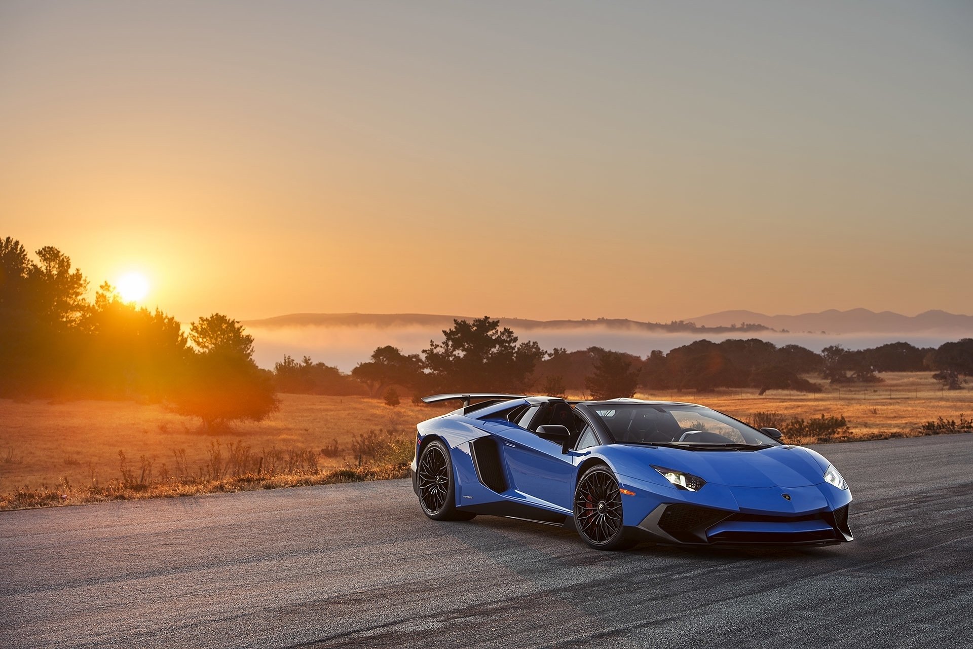 Lamborghini Aventador Blue Wallpaper