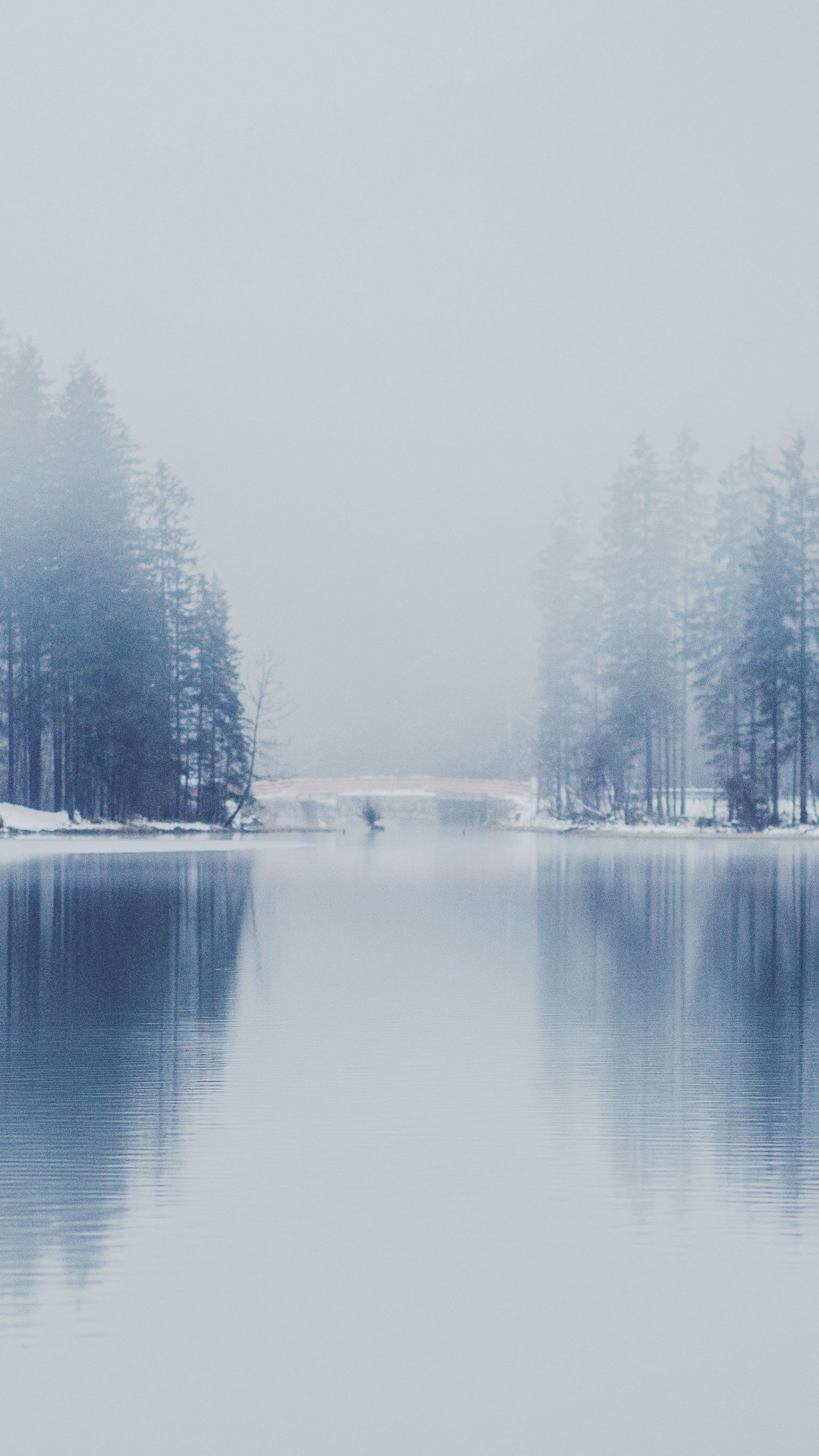 Misty Lake Wallpaper iPhone Android Desktop Background