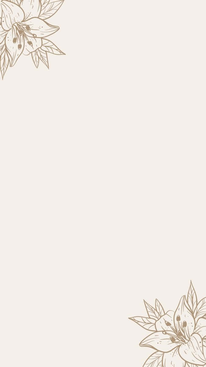 Minimalist Flower Aesthetic Wallpaper
