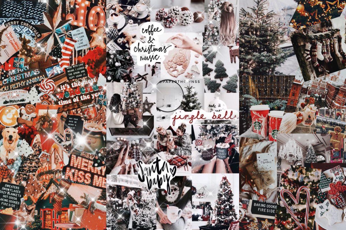 Christmas Winter Desktop Laptop Wallpaper Collage