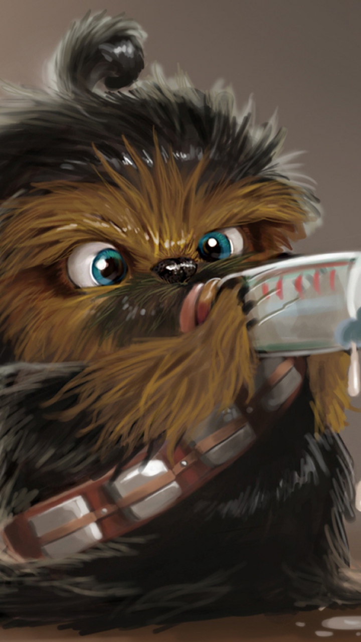 Wallpaper Star Wars Chewbacca Drink Baby Picture