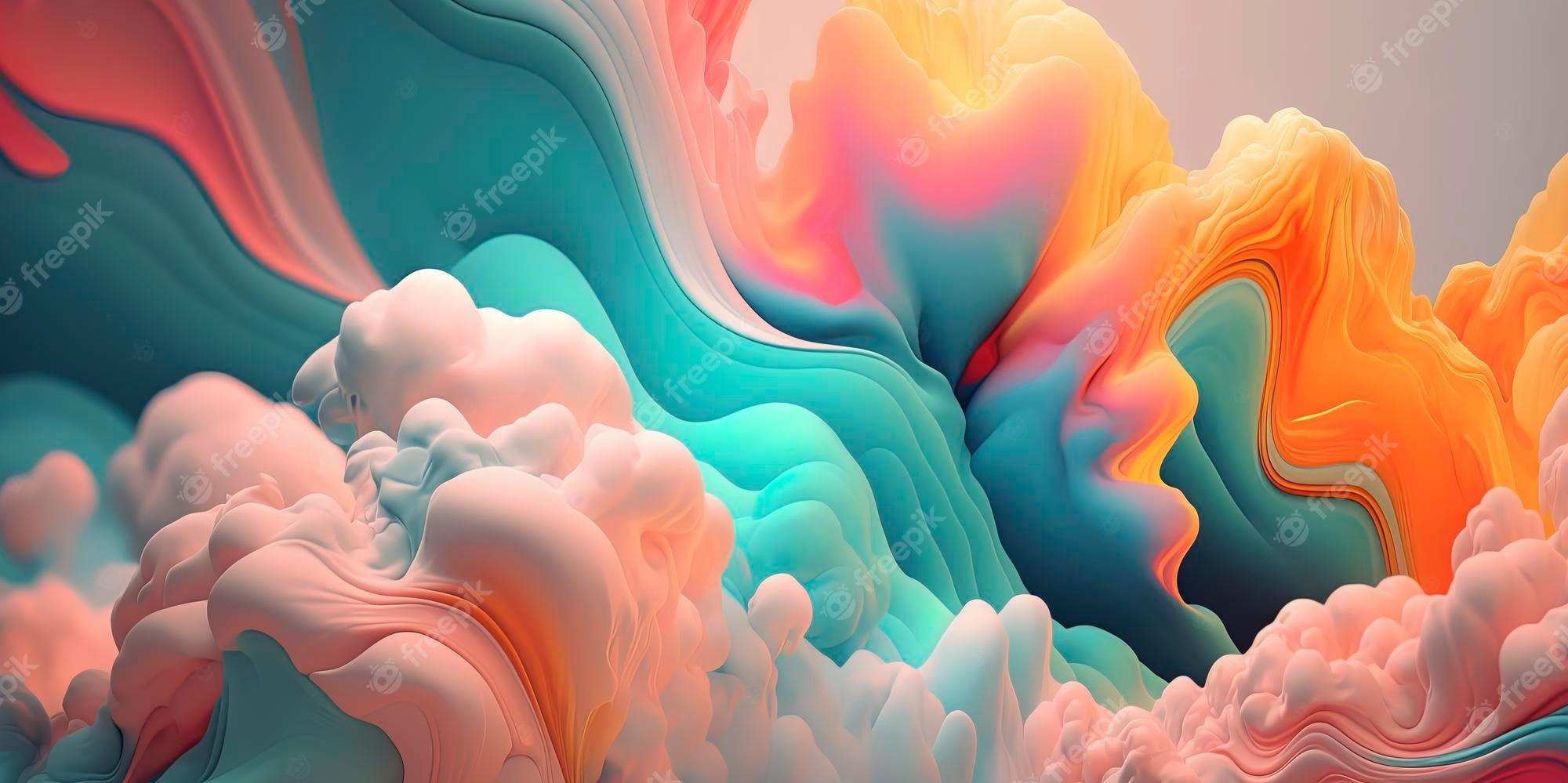 Premium Photo Amazing Abstract Wallpaper With Soft Pastel Colors