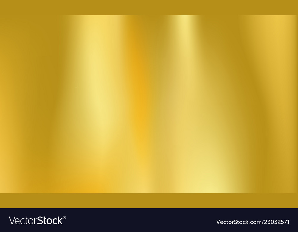 Gold Foil Background Golden Metal Holographic Vector Image