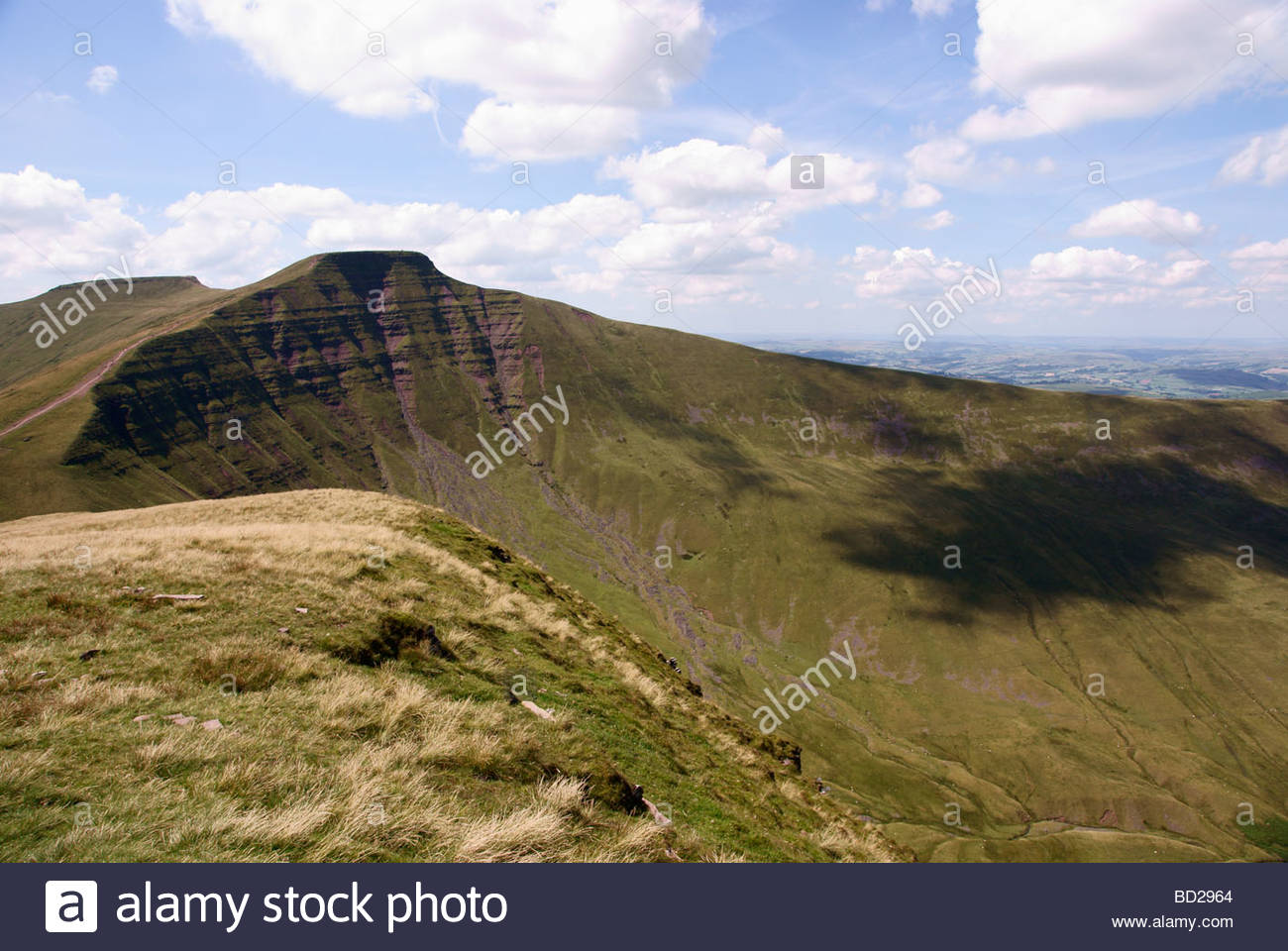 Brecon Beacons Pen Y Fan With Corn Du Background Left From