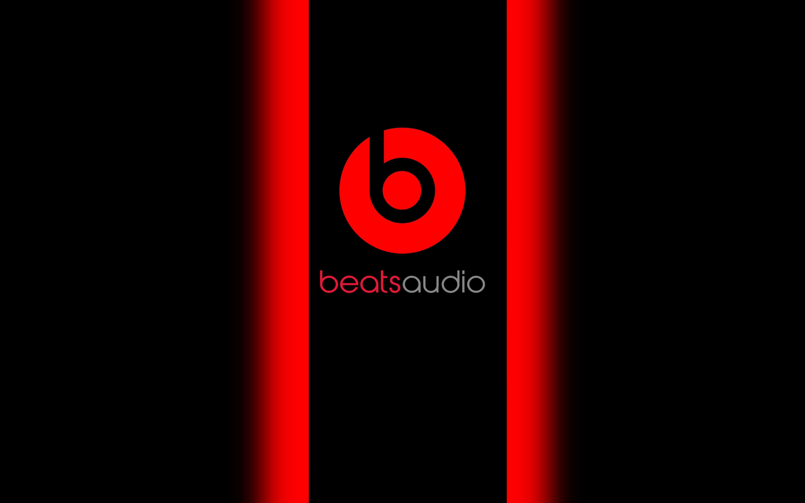 HD Background Beats Audio Logo Red Black Symbol Wallpaper