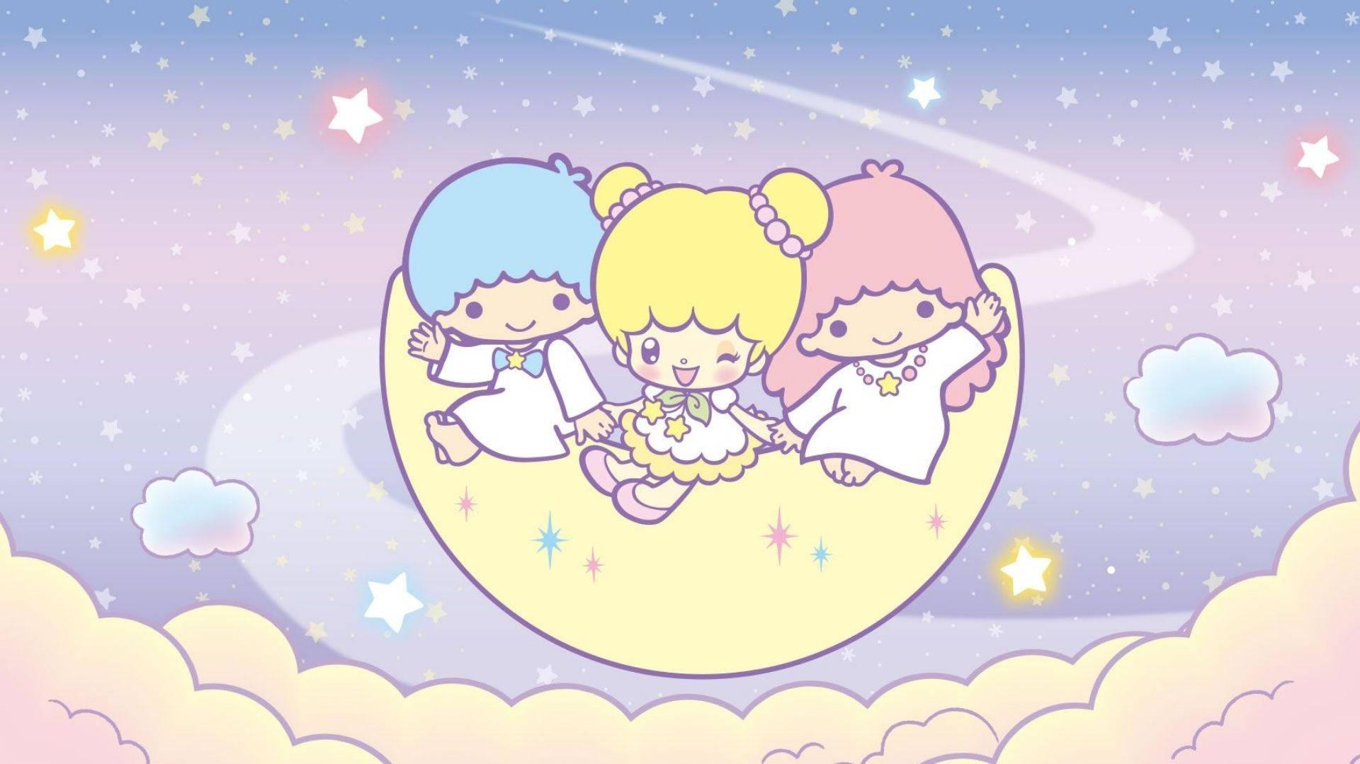 Download Little Twin Stars With A Friend Wallpaper