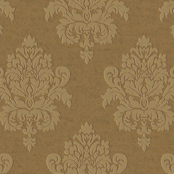 Metallic Gold and Gold Etched Damask Wallpaper   Wall Sticker Outlet